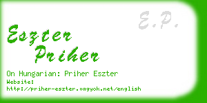 eszter priher business card